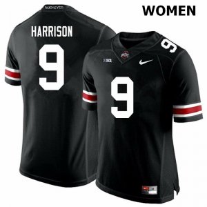 NCAA Ohio State Buckeyes Women's #9 Zach Harrison Black Nike Football College Jersey OSA1045HZ